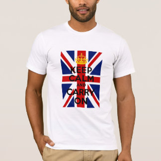 Union Jack Behåll lugn och fortsätt T Shirt