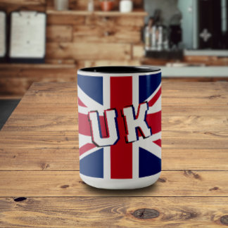 Union Jack Big Text Mugg