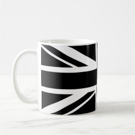 Union Jack ~ Black and White Kaffemugg