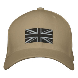 Union Jack - Black Broderad Keps