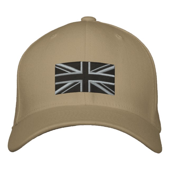 Union Jack - Black Broderad Keps (Framsida)