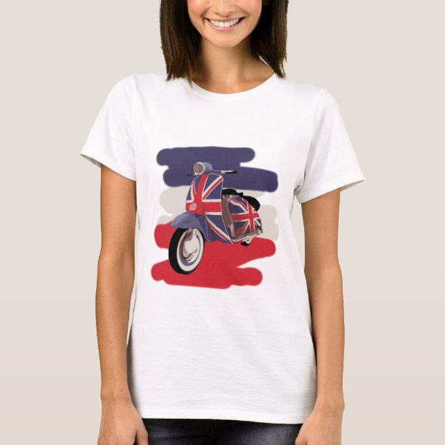 Union Jack Brit scooter T-shirt (Framsida)