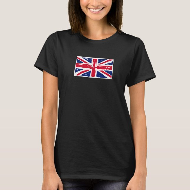 UNION JACK BRITIAN FLAG STAMP GRAPHIC Premium T Shirt (Framsida)