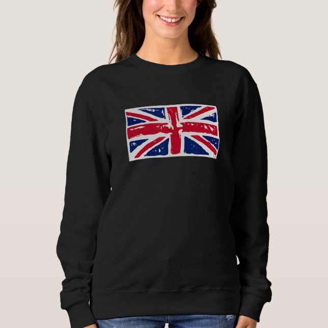 UNION JACK BRITIAN FLAG STAMP GRAPHIC T SHIRT (Framsida)
