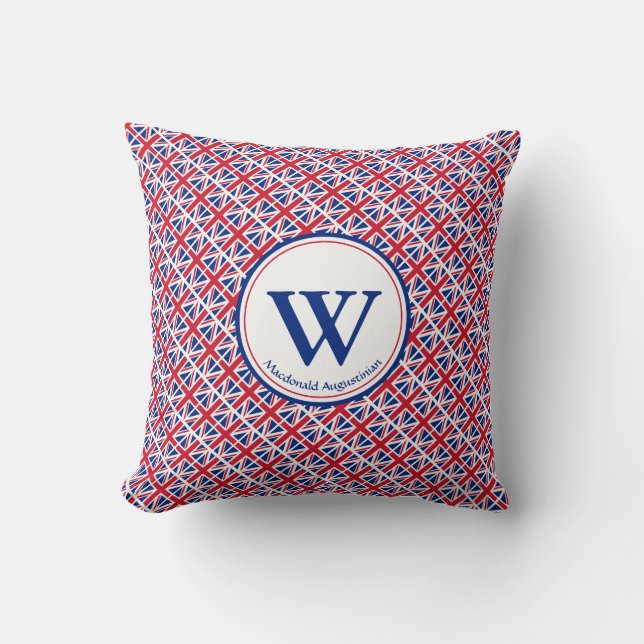 UNION JACK British Anpassningsbar Monogram Patriot Kudde (Framsida)