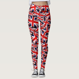 Union Jack British England UK Flagga Leggings
