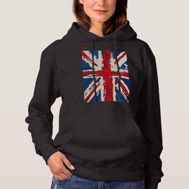 Union Jack British England United Kingdom Brushed  T Shirt (Framsida)