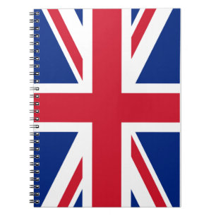 Union Jack ~ British Flagga Anteckningsbok Med Spiral