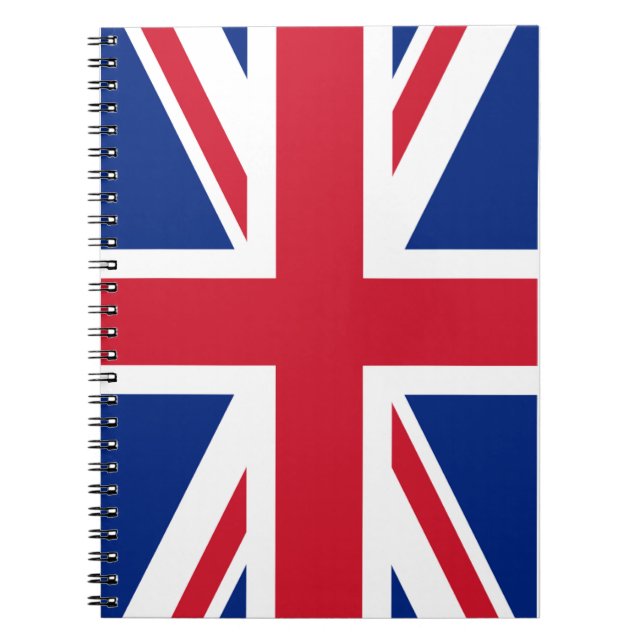 Union Jack ~ British Flagga Anteckningsbok Med Spiral (Framsidan)