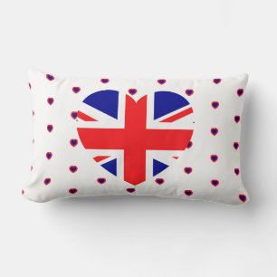 Union Jack British Flagga England Rött vitt blått Lumbarkudde