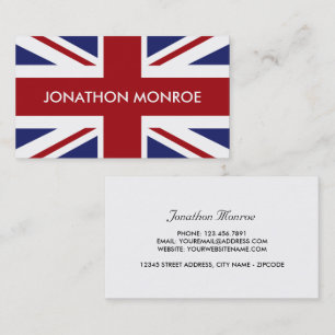Union Jack, British Flagga, Förenade kungariket Visitkort