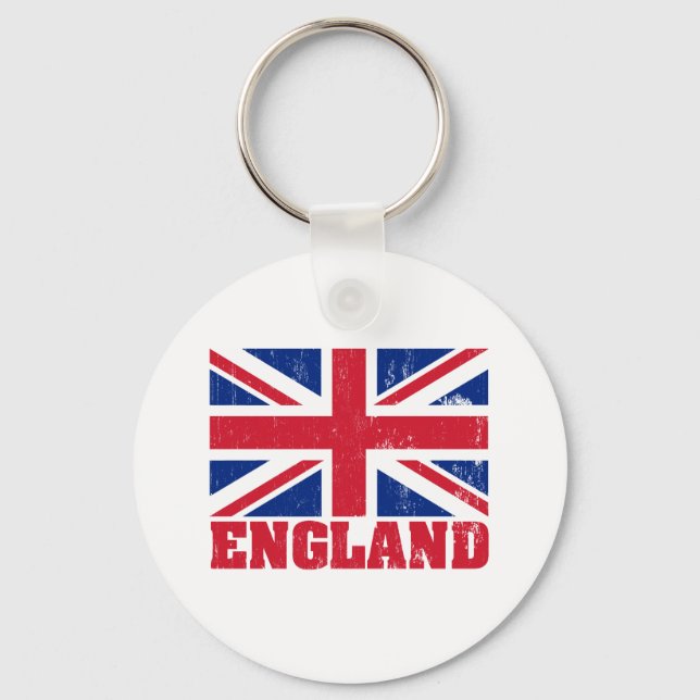 Union Jack British Flagga Keychain Nyckelring (Framsida)