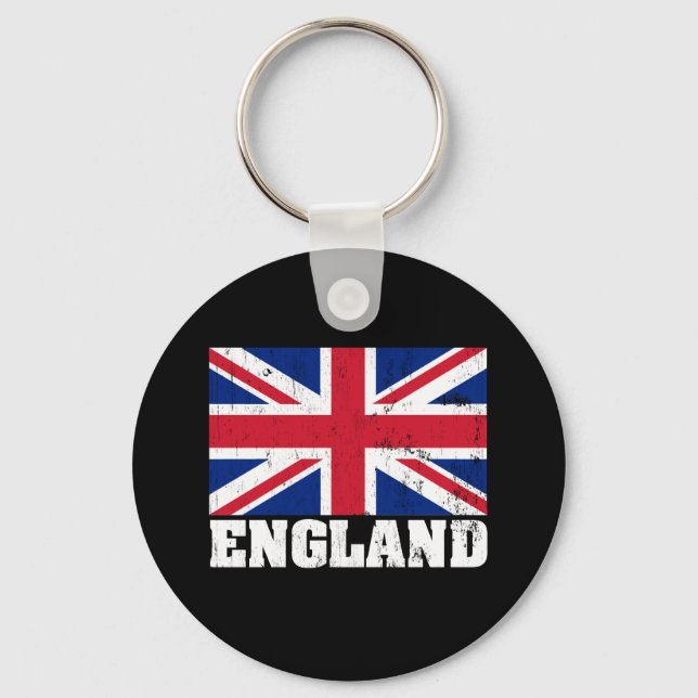 Union Jack British Flagga Keychain Nyckelring (Framsida)