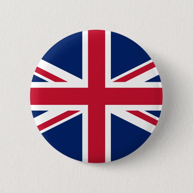 Union Jack British Flagga Pin Button Knapp (Framsida)