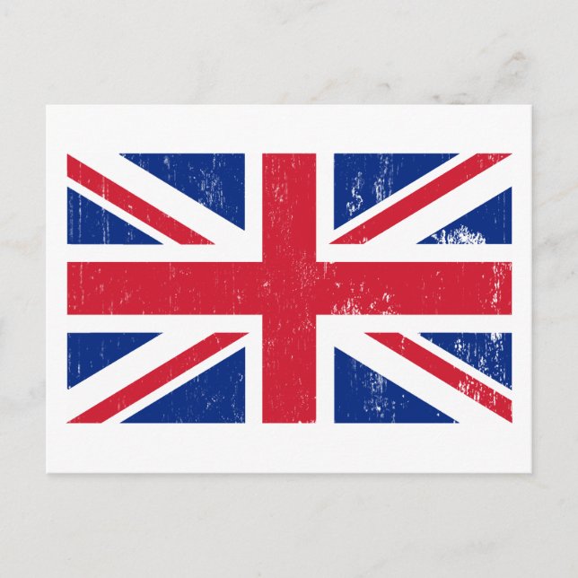 Union Jack British Flagga Postcard Vykort (Framsida)