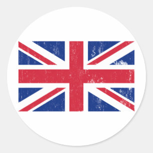 Union Jack British Flagga Sticker Runt Klistermärke