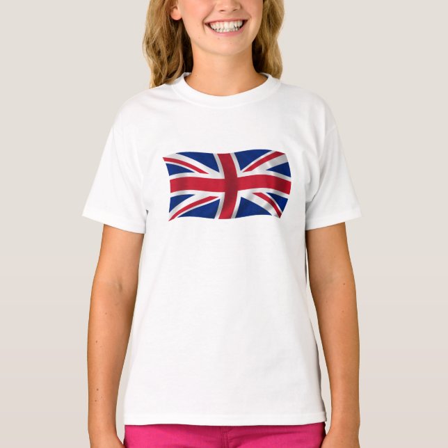 Union Jack British flagga t shirt (Framsida)