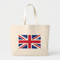 Union Jack British Flagga Tote Bag