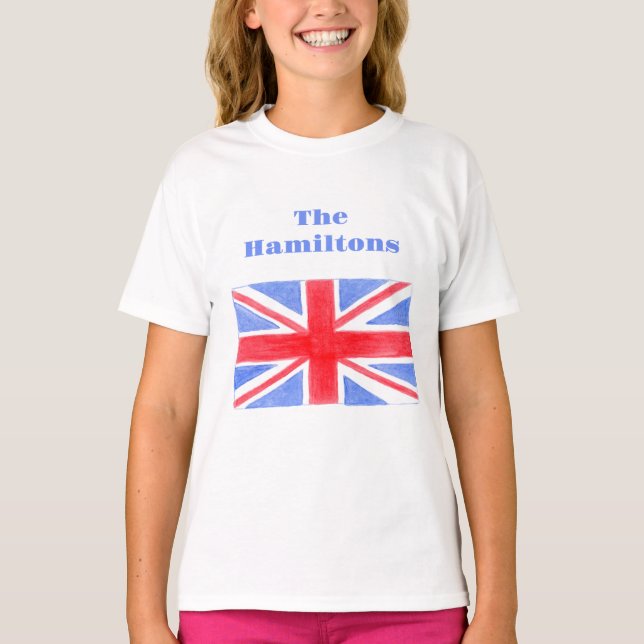 Union Jack British Flagga Underbar Britain T Shirt (Framsida)