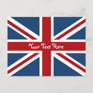 Union Jack British Flagga Vykort