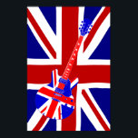 Union Jack British Guitar Art 2 Poster<br><div class="desc">Den brittiska gitarren stil har en utformning av en jack för fackföreningar. Perfekt gåva till vilken fläkt som helst av brit pop eller Brit sten eller ett idealiskt köp för vilken musiker som helst</div>