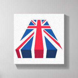 Union Jack, brittisk flagga i 3D Canvastryck