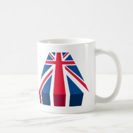 Union Jack, brittisk flagga i 3D Kaffemugg