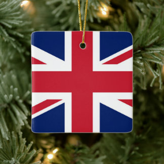Union Jack brittisk flagga UK golfhuvudbonad Julgransprydnad Keramik