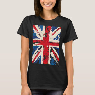 Union Jack brittiska England Storbritannien Borsta T Shirt