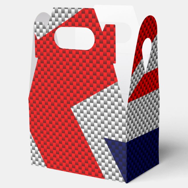 Union Jack Carbon Fiber Stil Decor Presentaskar (Öppnad)