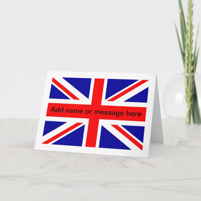 Union Jack Card English flagga British blank card Kort (Framsida)