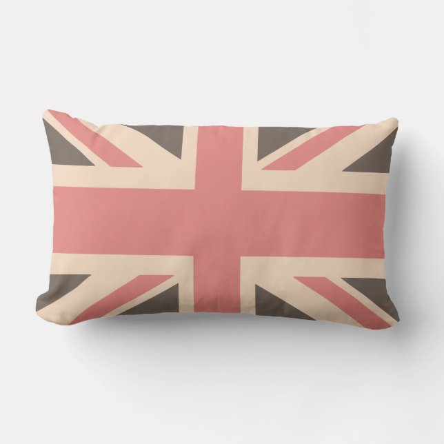 Union Jack - designer Soft Faded Lumbarkudde (Framsida)