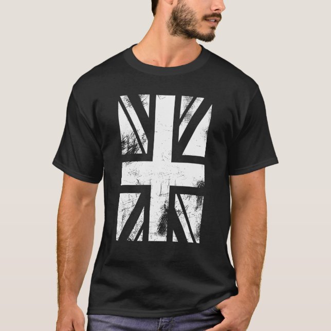 Union Jack Distress Flagga UK Förenade kungariket  T Shirt (Framsida)
