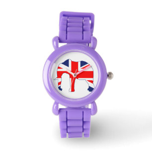 Union Jack Elephant British Flagga Watch Armbandsur