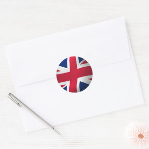 UNION JACK ENGELSKA FLAGGA RUNT KLISTERMÄRKE