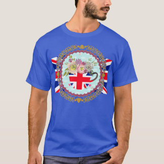 Union Jack Flag For Kids & Jubilee Teacup For Brit T Shirt