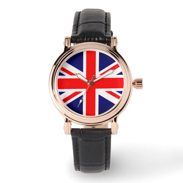 Union Jack Flag Watch Armbandsur (Framsida)