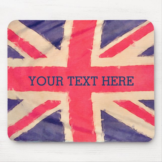 UNION JACK FLAGG grunge + din text Musmatta (Framsidan)