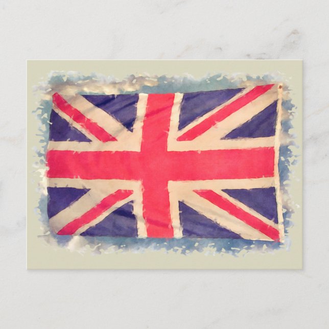 UNION JACK FLAGG grunge Vykort (Framsida)