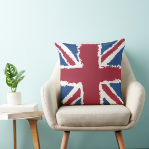 Union Jack Flagga Art av Heva Weva Kudde
