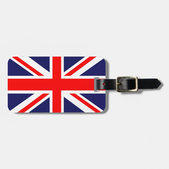 Union Jack flagga Bagagebricka (Horisontell Framsida)
