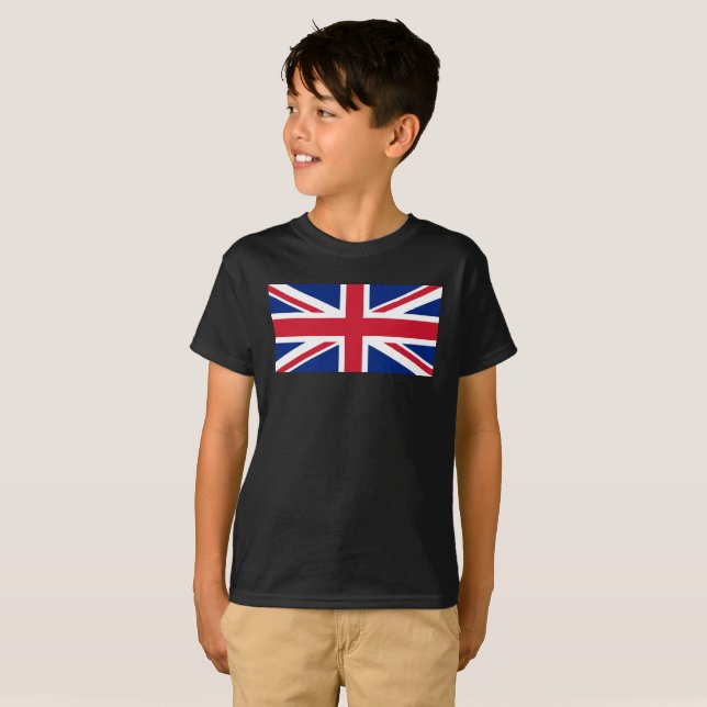 Union Jack Flagga-batteri T Shirt (Hel framsida)