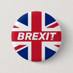 Union Jack Flagga Brexit Supporters Badge Lämna E Knapp