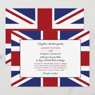Union Jack Flagga British Bröllop Inbjudningar