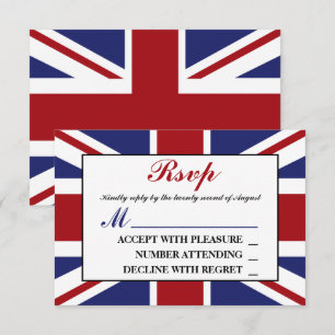 Union Jack Flagga British Bröllop OSA Kort