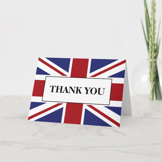 Union Jack Flagga British Bröllop Tack (Framsida)