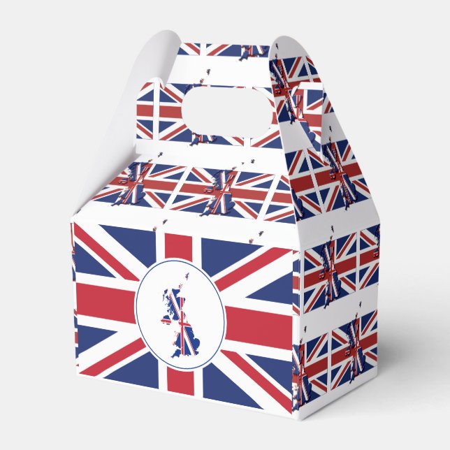 UNION JACK FLAGGA | British Karta | Patriotic Presentaskar (Framsidan Sidan)