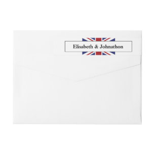 Union Jack Flagga Brittiskt Bröllop Etikettband