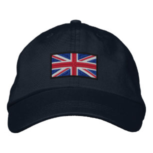 Union Jack Flagga Broderad Keps