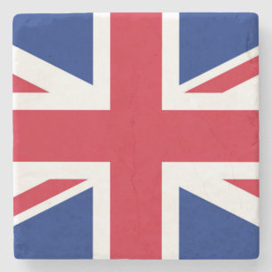 Union Jack Flagga Coercnt Stenunderlägg